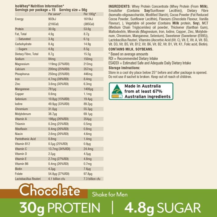 Isowhey Men's Shake Chocolate 840g