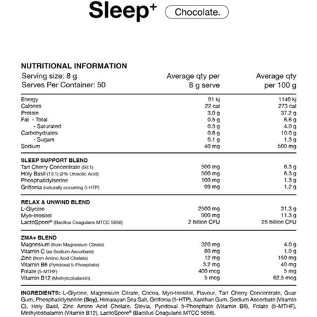 Switch Nutrition Sleep Magnesium Chocolate 400g