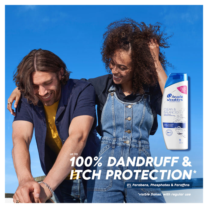 Head & Shoulders Clean & Balanced Anti Dandruff Shampoo for Clean Scalp 400ml