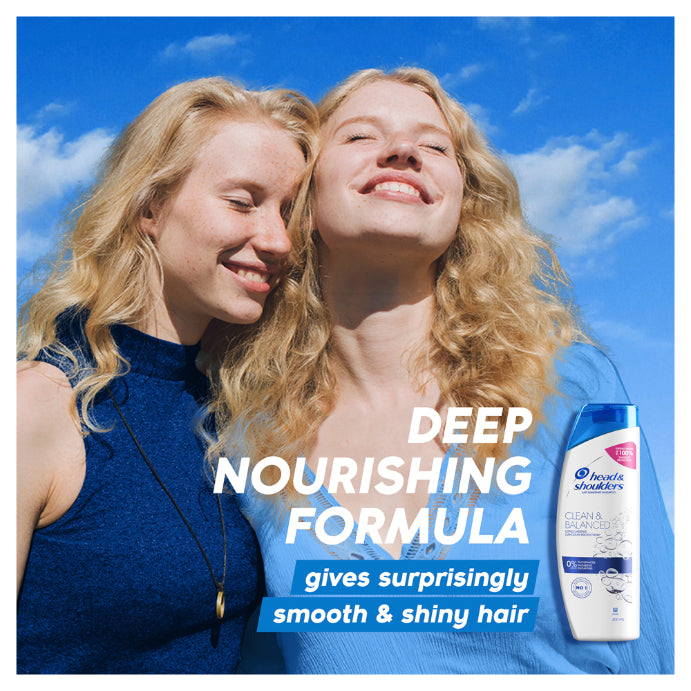 Head & Shoulders Clean & Balanced Anti Dandruff Shampoo for Clean Scalp 400ml