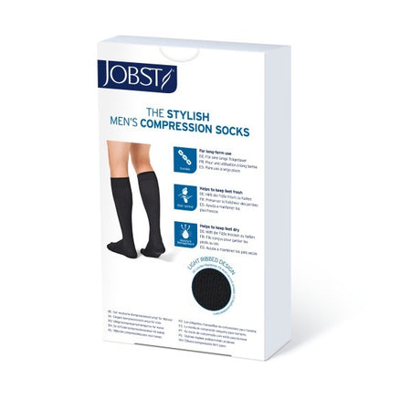 Jobst Men Knee High Medium Black 15-20mmHg 1 Pair