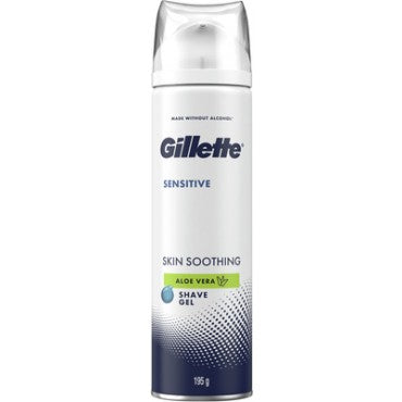 Gillette Shave Gel Sensitive Aloe Vera 195g