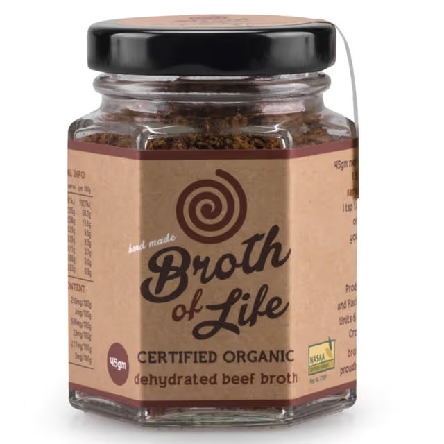 Broth Of Life Organic Dehydrated Beef Broth Jar 45G