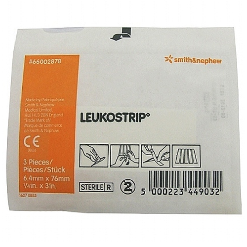 Leukostrip 6.4mm x 76mm Single Dressing