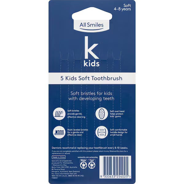 All Smiles Kids Soft Toothbrush 5 pack