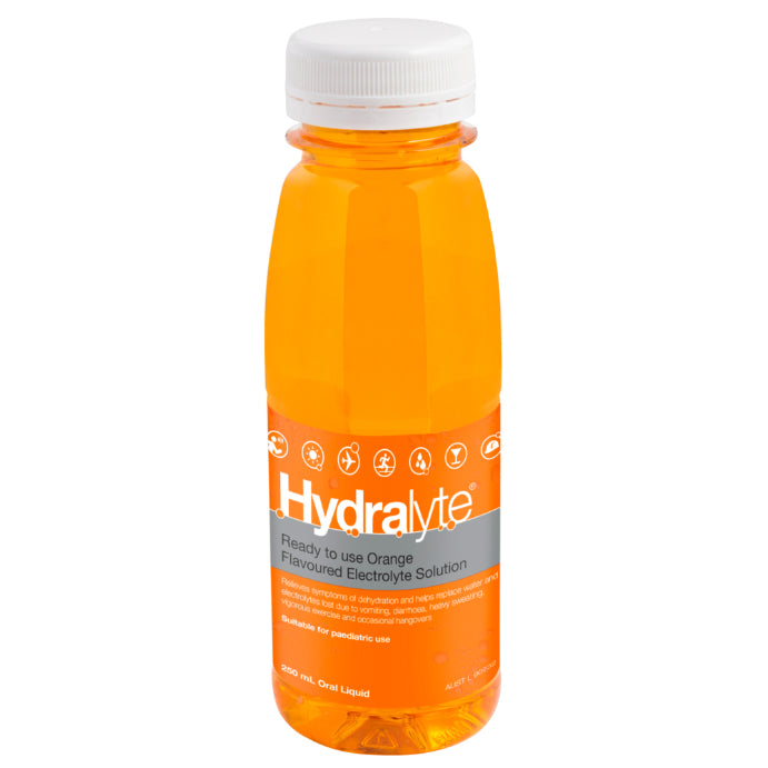Hydralyte Electrolyte Solution Orange Flavoured 250ml