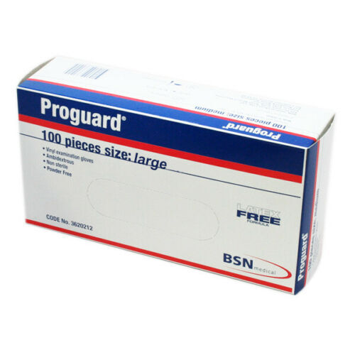 Proguard Examination Vinyl Gloves  Large 100PK