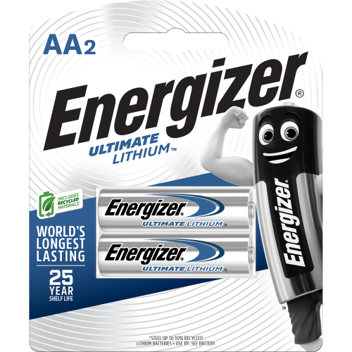 Energizer Ultimate Lithium AA Batteries 2 Pack