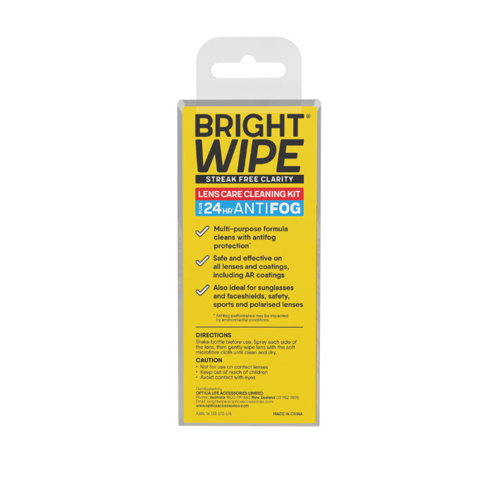 Bright Wipe Anti-fog Lens Care Kit 30ml