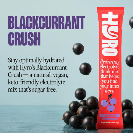 Hyro Electrolyte Sachets Blackcurrant Crush Hasta 15x4g