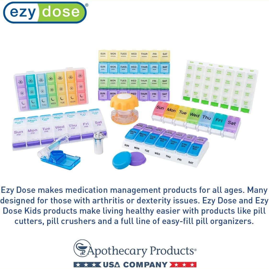 Ezy Dose Soft Touch 3 Compartment Daily Planner Organize Pills and Vitamins