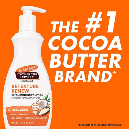 Palmers Cocoa Butter Retexture & Renew Exfoliating Body Lotion 400ml