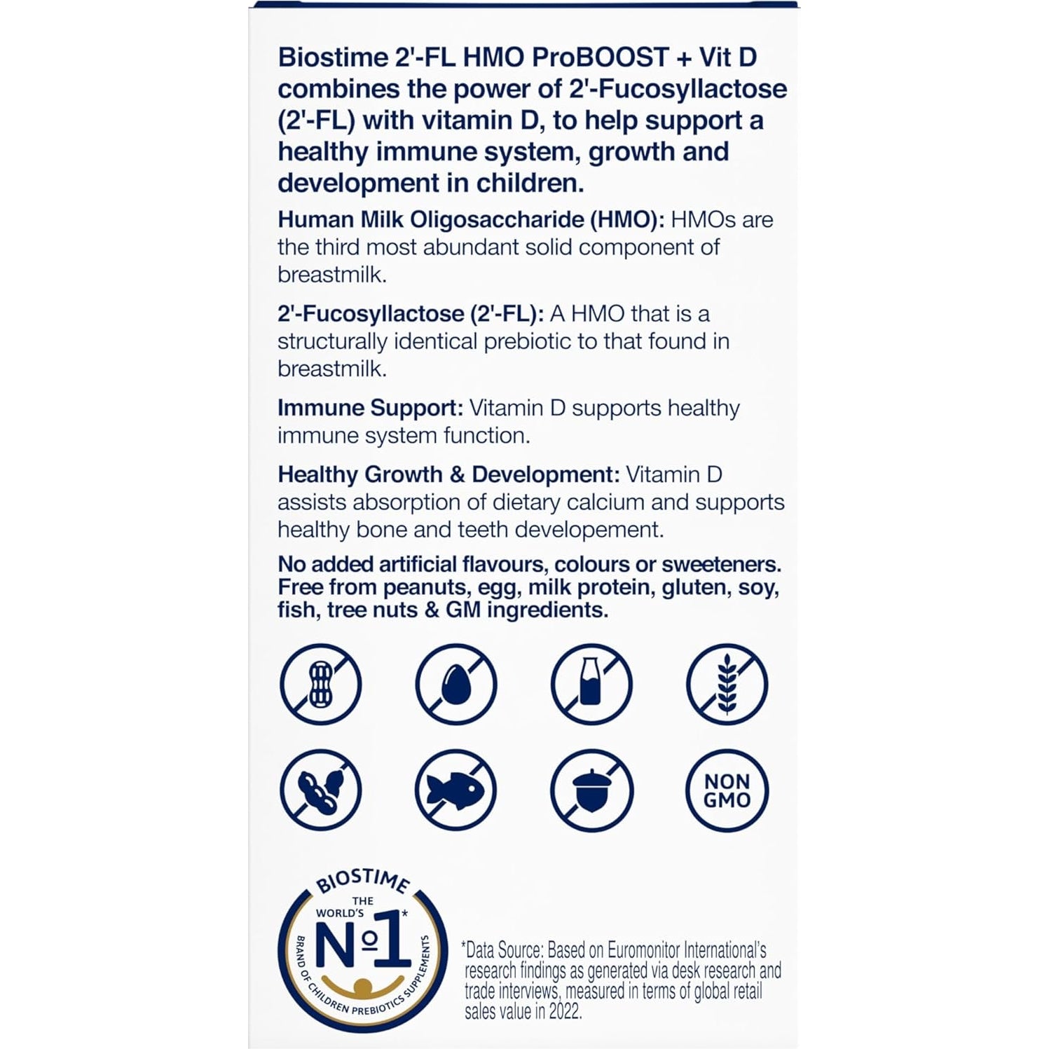 Biostime 2'-FL HMO ProBOOST + Vit D Oral Powder Sachets 1.6g x 28 Pack
