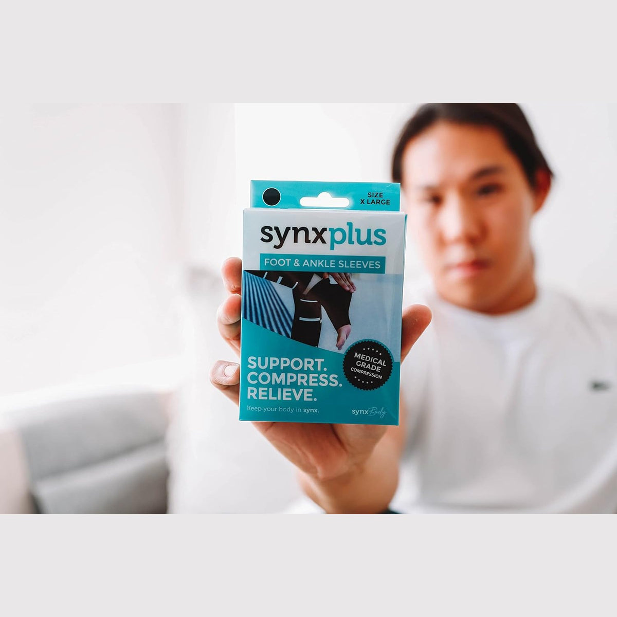 Synxplus Foot & Ankle Sleeve Nude Medium