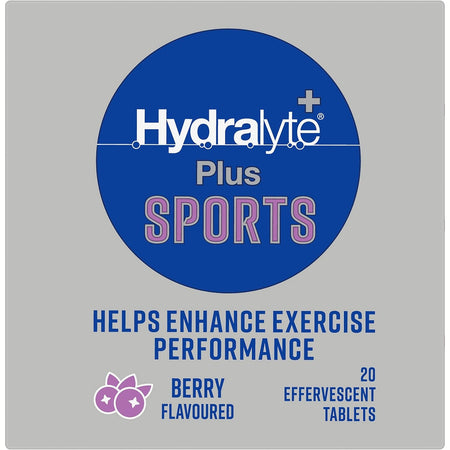Hydralyte Plus Sport Effervescent Berry 20 Tablet