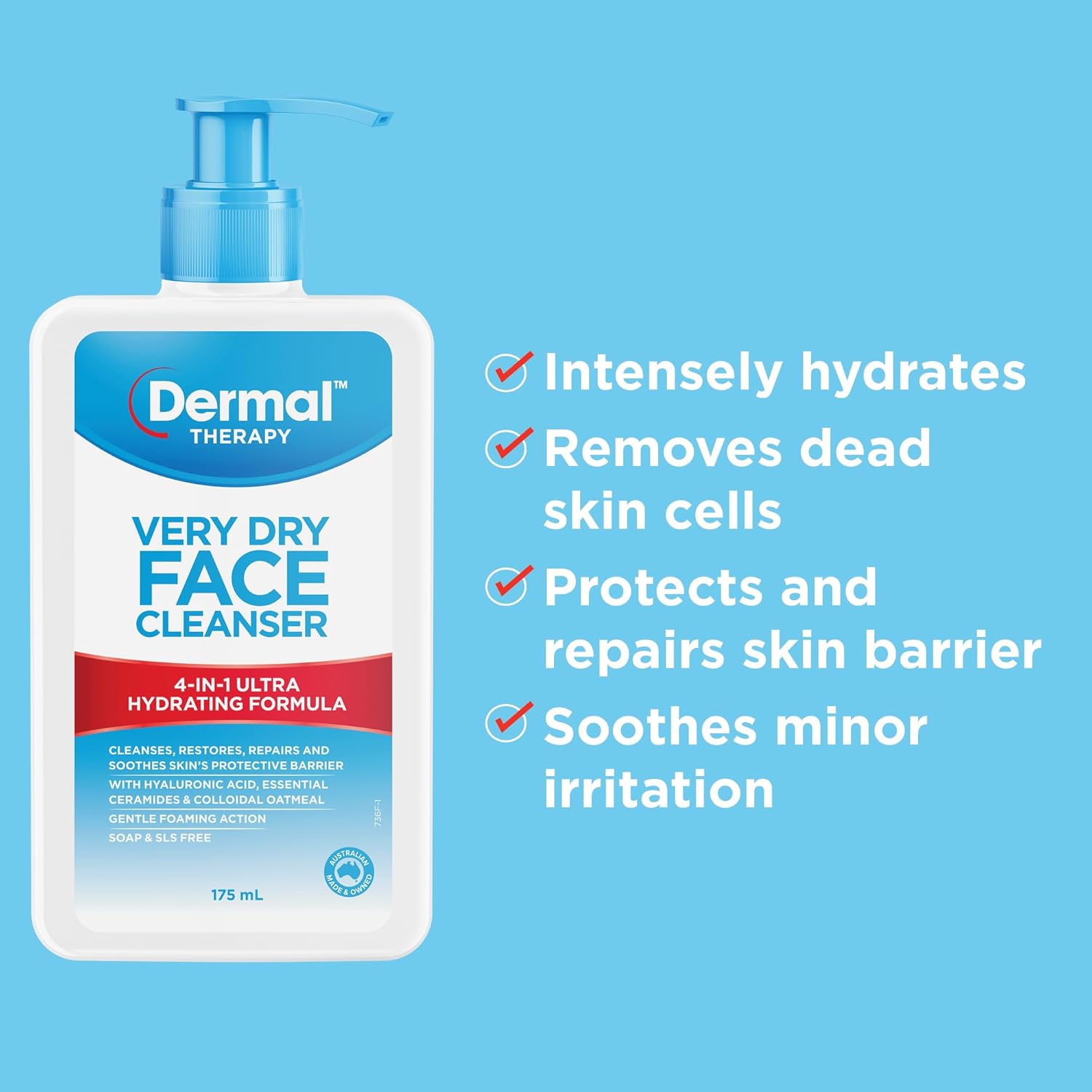 Dermal Therapy Very Dry Face Cleanser 175mL