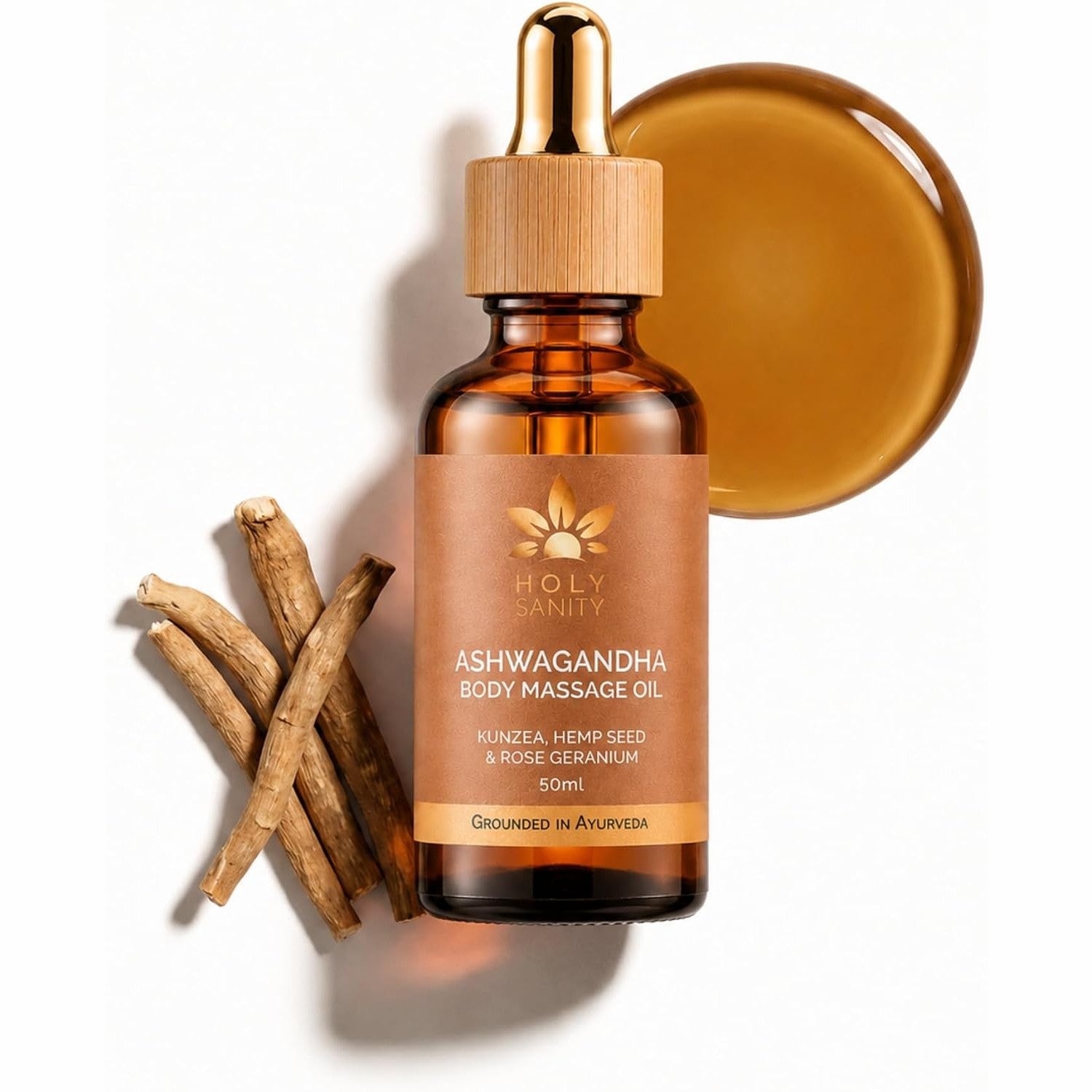 Holy Sanity Ashwagandha Body Massage Oil 50ML