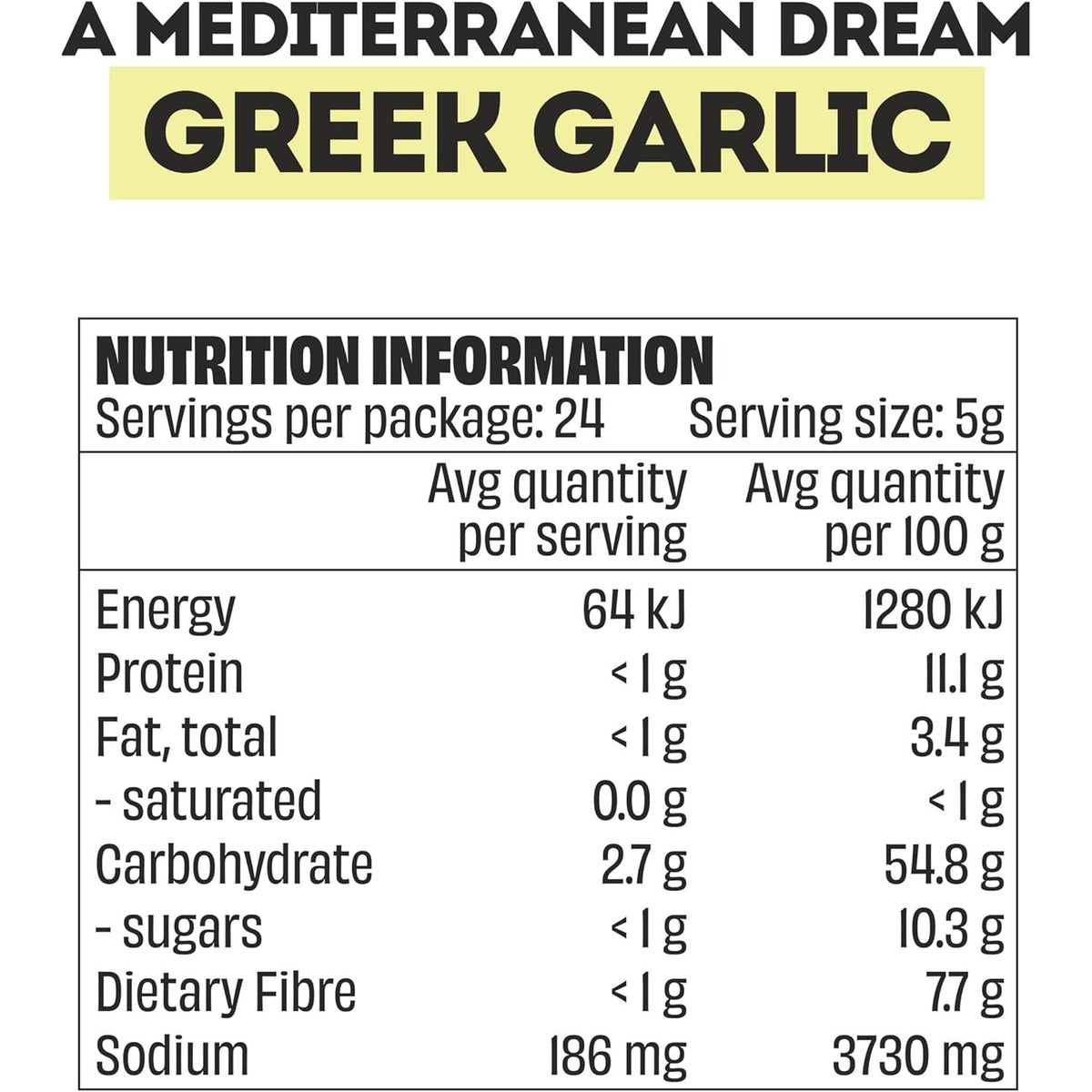 Mingle Greek Garlic All Natural Seasoning 120g