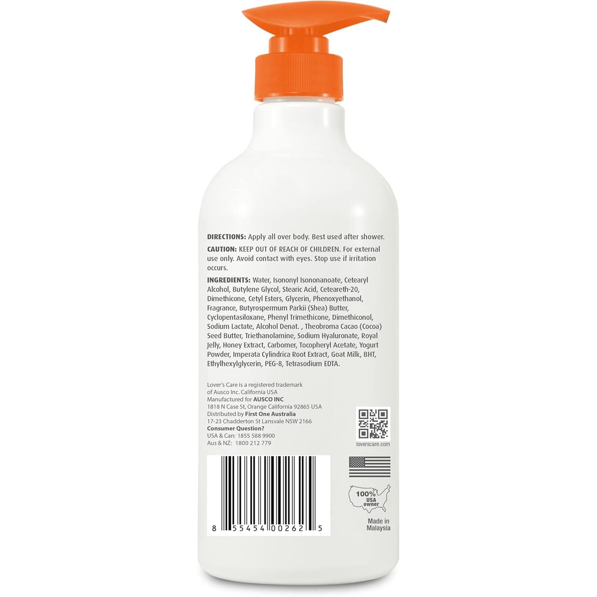 Lovercare Goat's Milk Body Lotion Royal Jelly & Honey 800ml