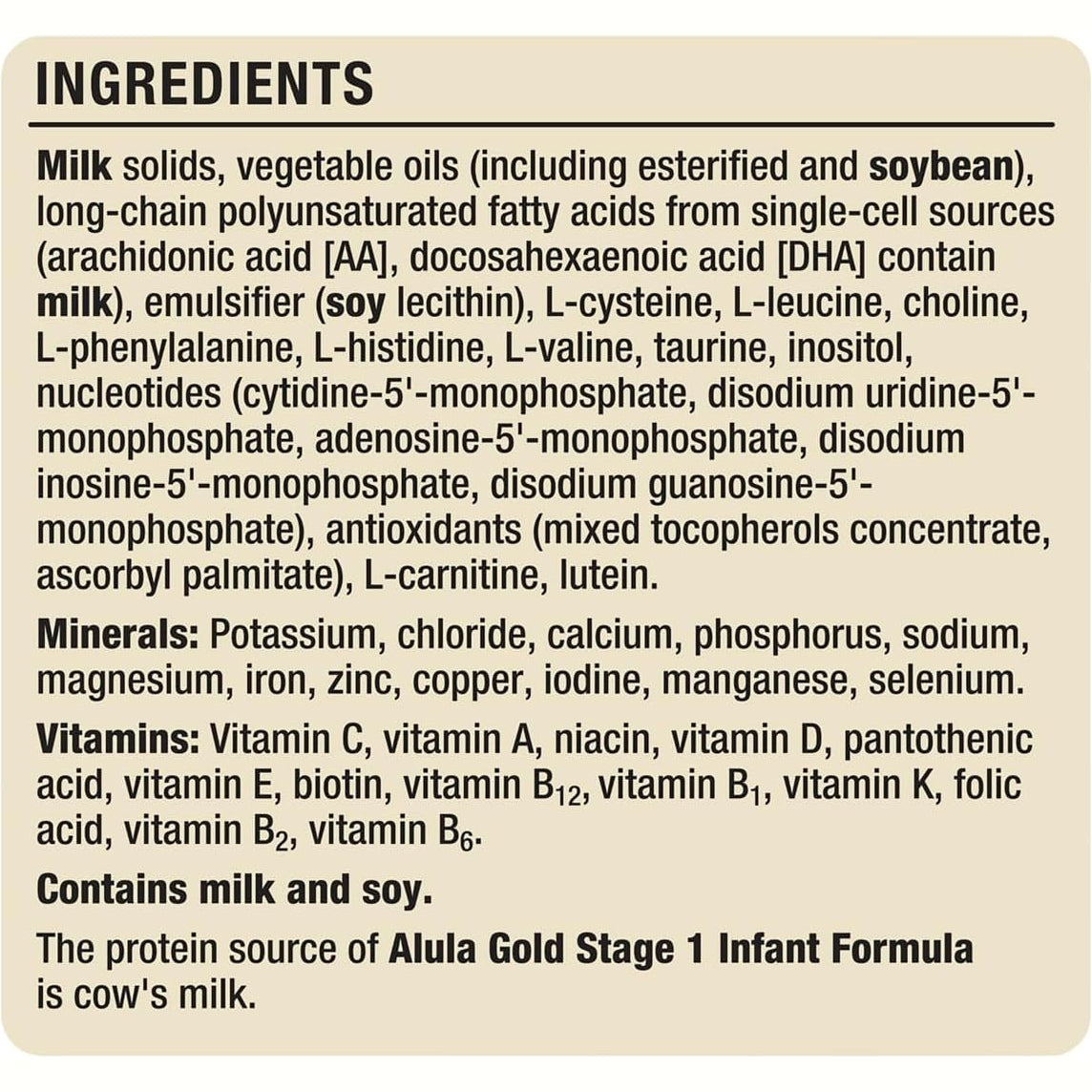 Alula Gold Stage 1 Newborn Premium Infant Formula 0-6 Months 900g