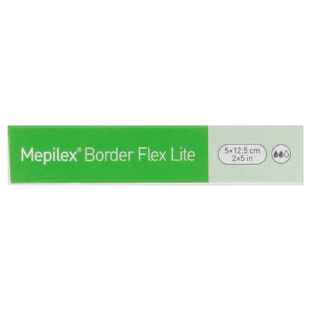 Molnlycke Mepilex Border Flex Lite 5cm X 12.5cm Dressings 5 Pack
