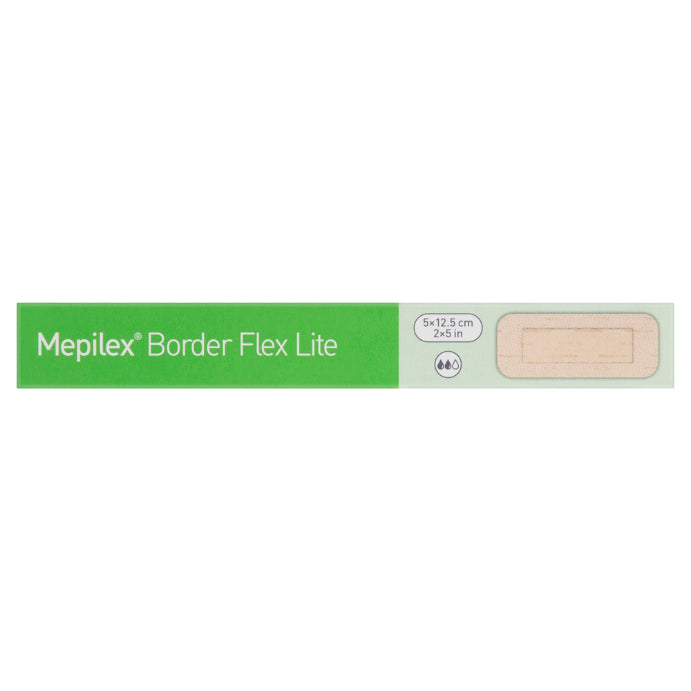Molnlycke Mepilex Border Flex Lite 5cm X 12.5cm Dressings 5 Pack