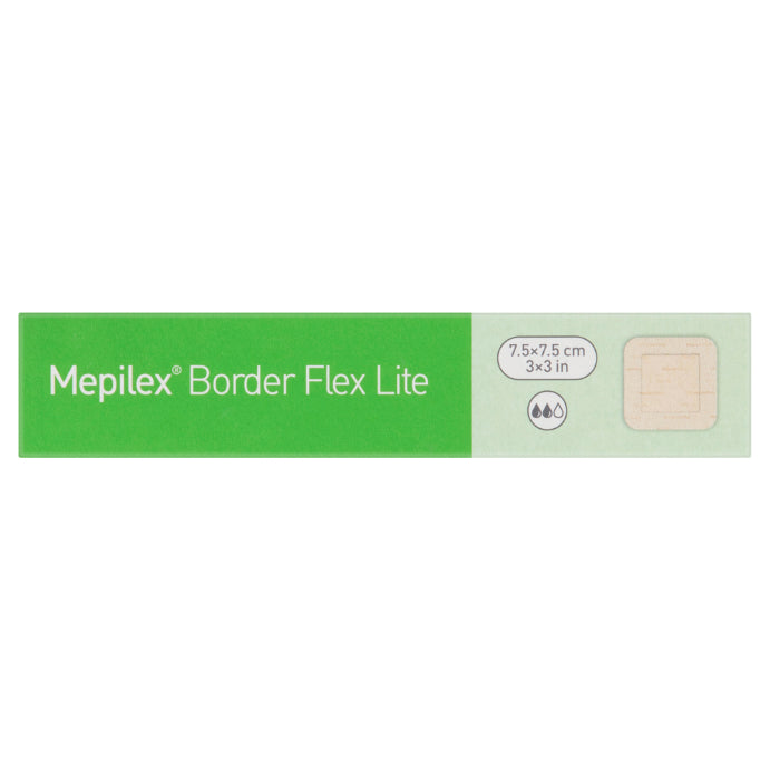 Molnlycke Mepilex Border Flex Lite 7.5cm X 7.5cm Dressings 5 Pack
