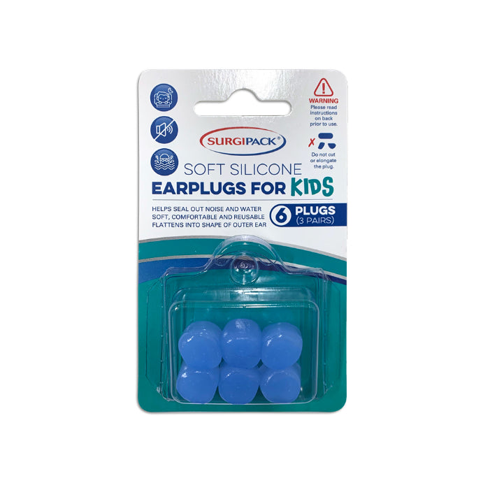 Surgipack Soft Silicone Kids Ear Plugs 3 Pairs