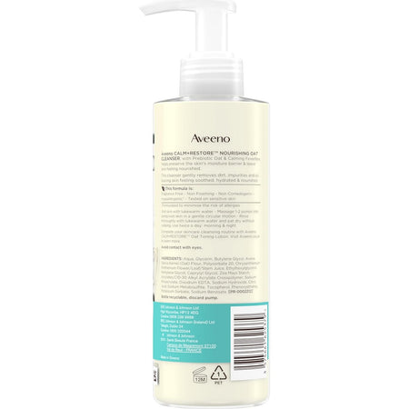 Aveeno Calm+restore Nourishing Oat Cleanser 200ml