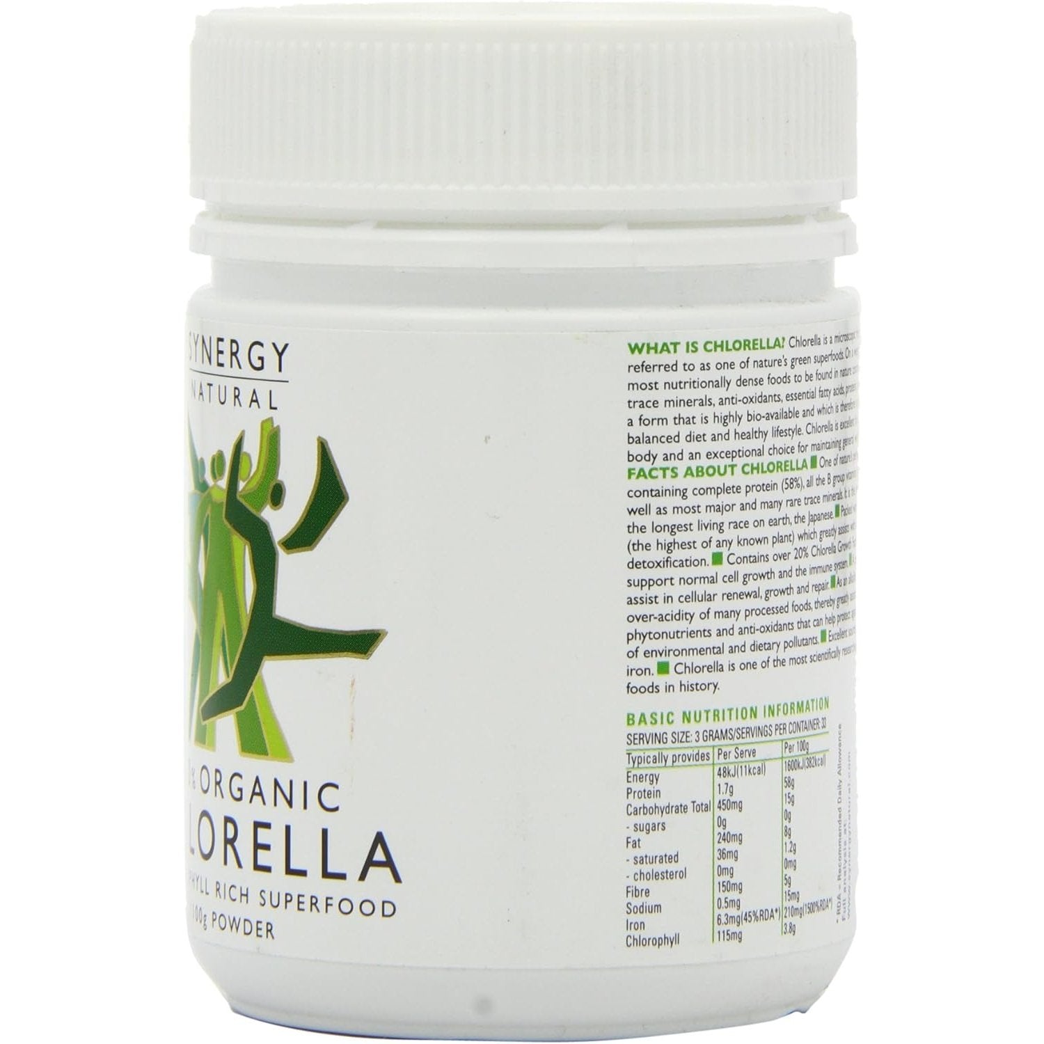 Synergy Natural Organic Chlorella Powder 100g