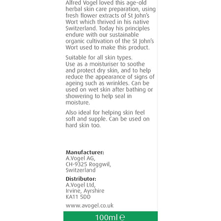 Vogel Organic St. John's Wort Oil 100ml