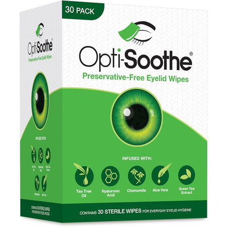 Opti Soothe Preservative Free Eyelid Wipes 30 Pack