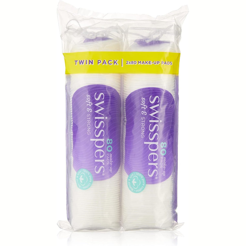 Swisspers Cotton Makeup Pads 2x80
