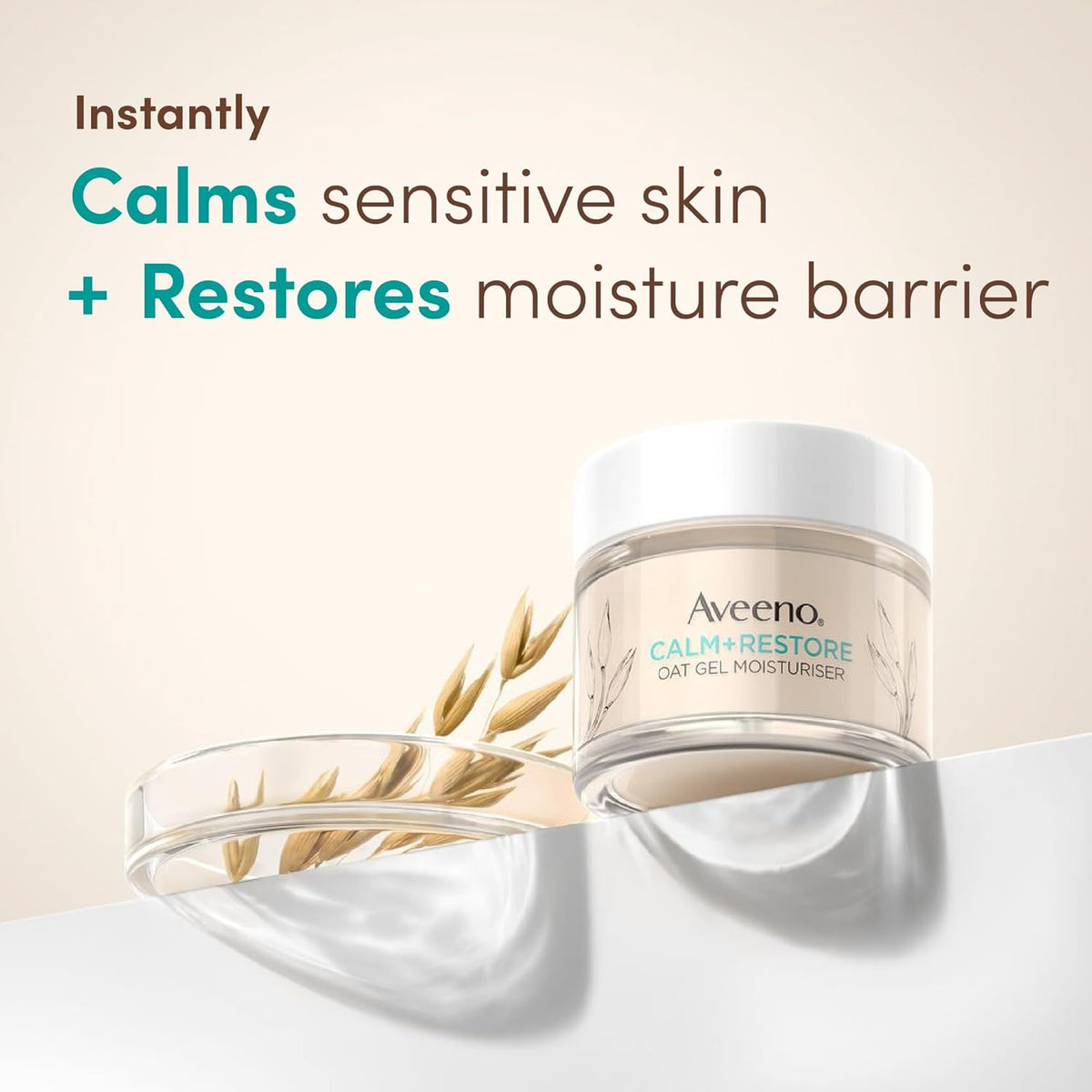 Aveeno Calm+restore Oat Gel Moisturiser 50ml