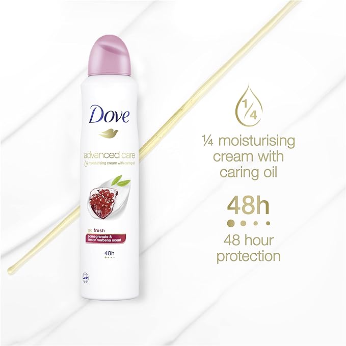Dove Advanced Care Antiperspirant Aerosol Deodorant Go Fresh Pomegranate & Lemon Verbena 150ml