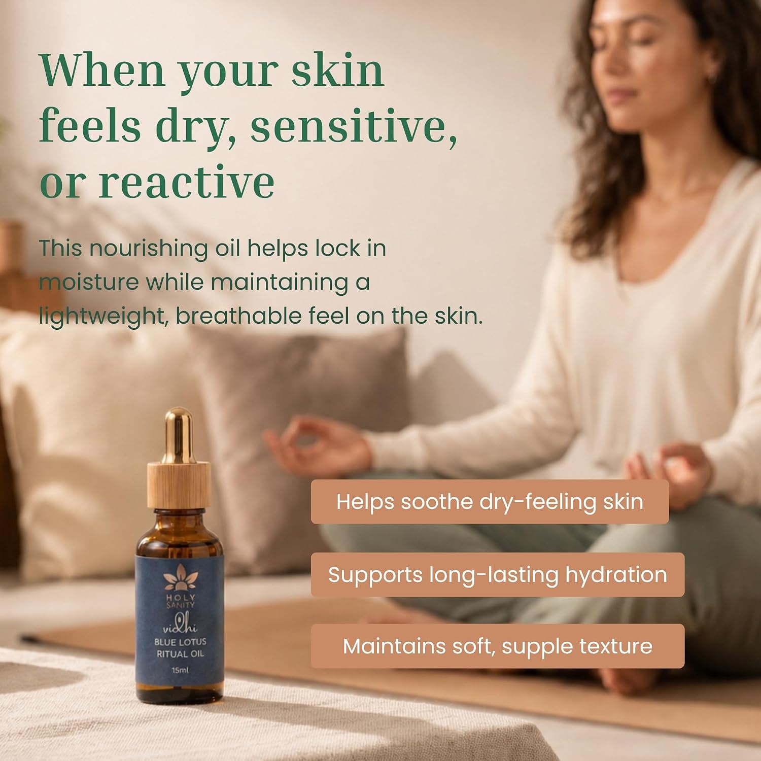 Holy Sanity Vidhi Blue Lotus Ritual Oil 50ML