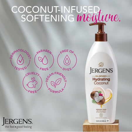 Jergens Oil-infused Hydrating Coconut Moisturiser 496ml