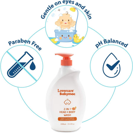 Lovercare Babymac Goat's Milk 2in1 Head & Body Wash 1 L