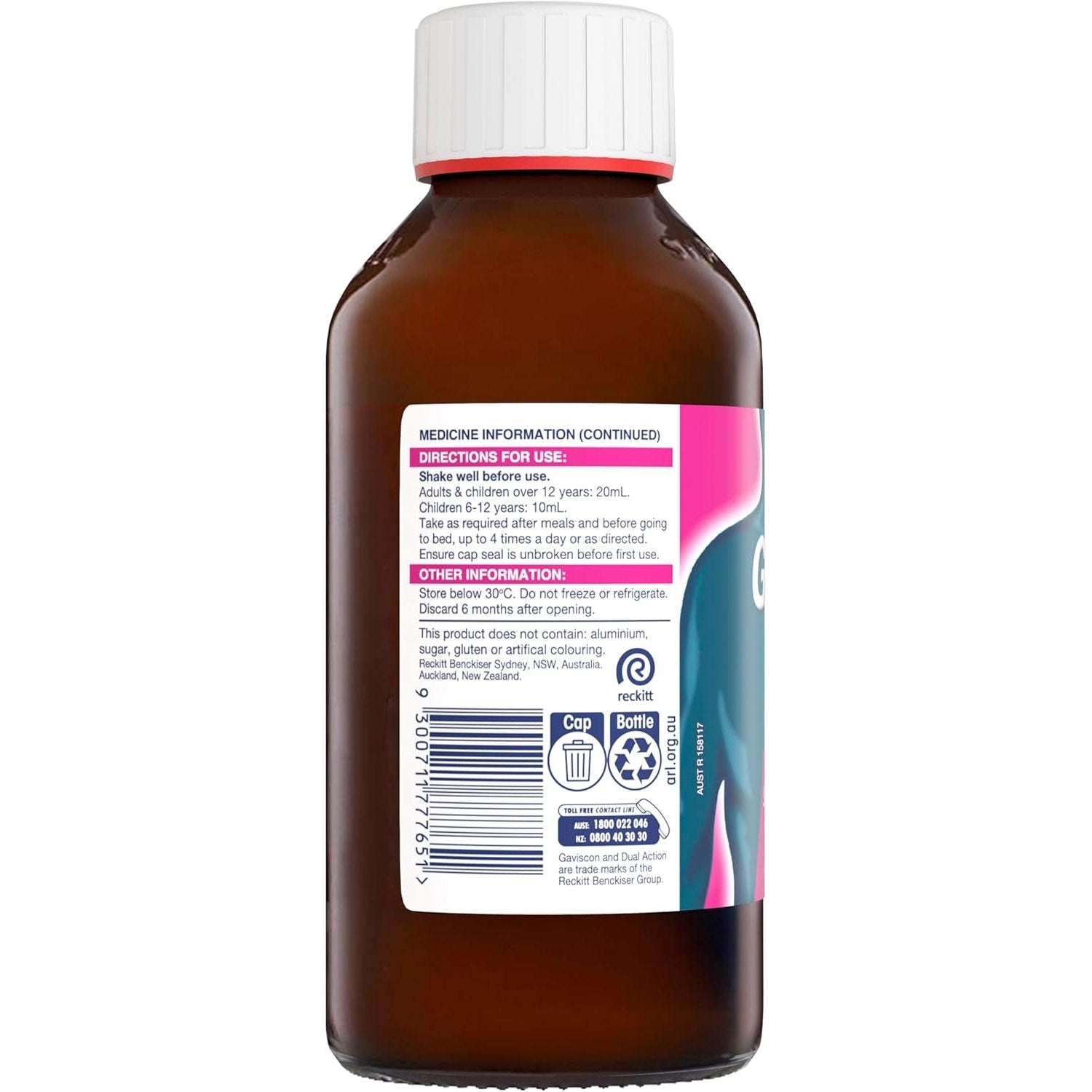 Gaviscon Dual Action Peppermint Oral Liquid Suspension 500ml