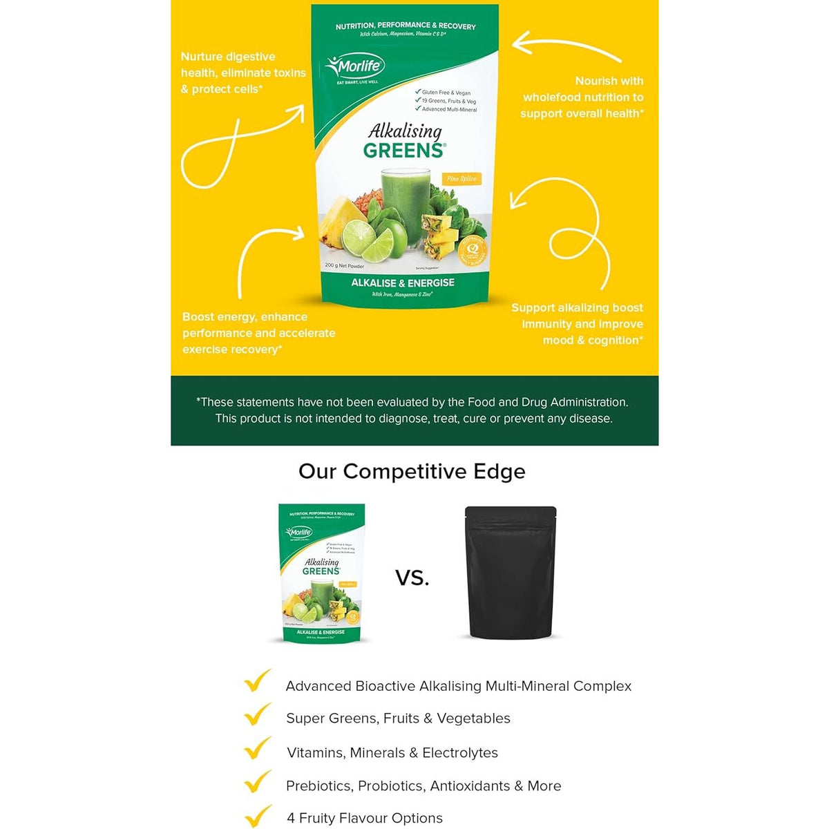 Morlife Alkalising Greens Pine Splice 200g