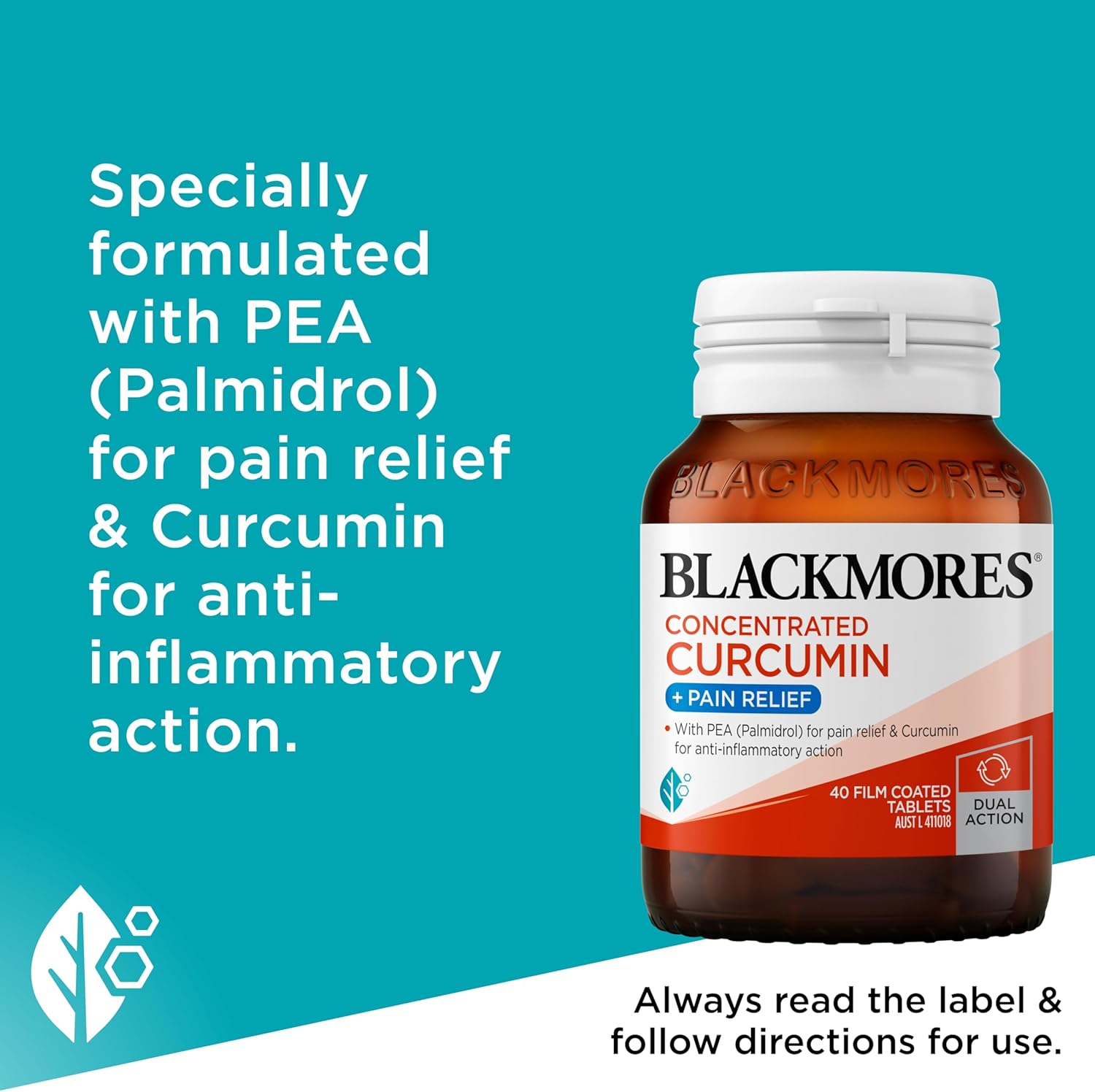 Blackmores Concentrated Curcumin + Pain Relief 40 Tablets
