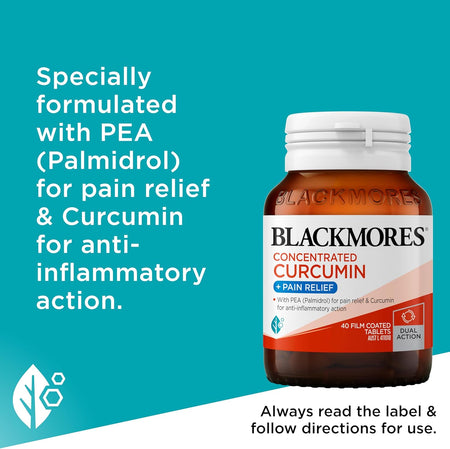 Blackmores Concentrated Curcumin + Pain Relief 40 Tablets