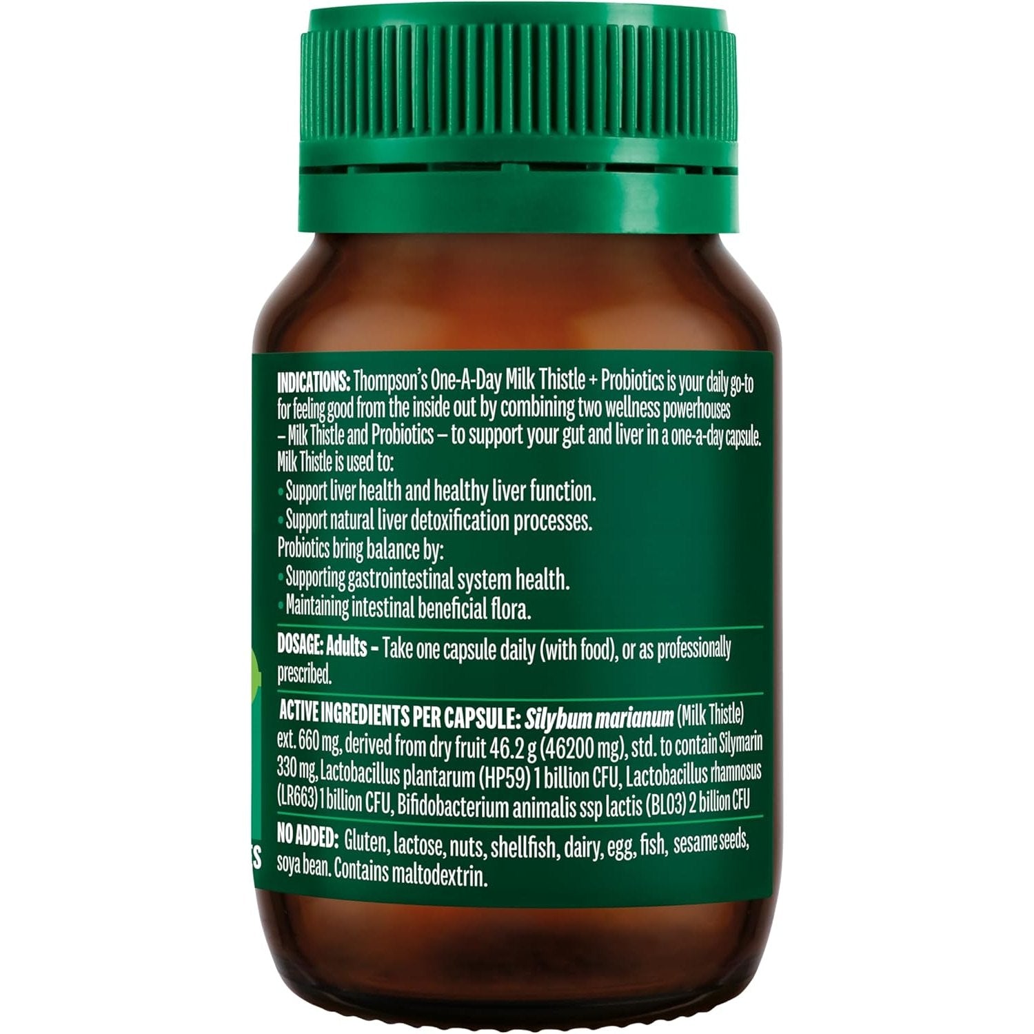 Thompsons One-a-day Milk Thistle Plus Probiotics 30c