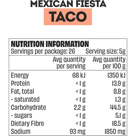 Mingle Mexican Fiesta Taco All Natural Seasoning 130g