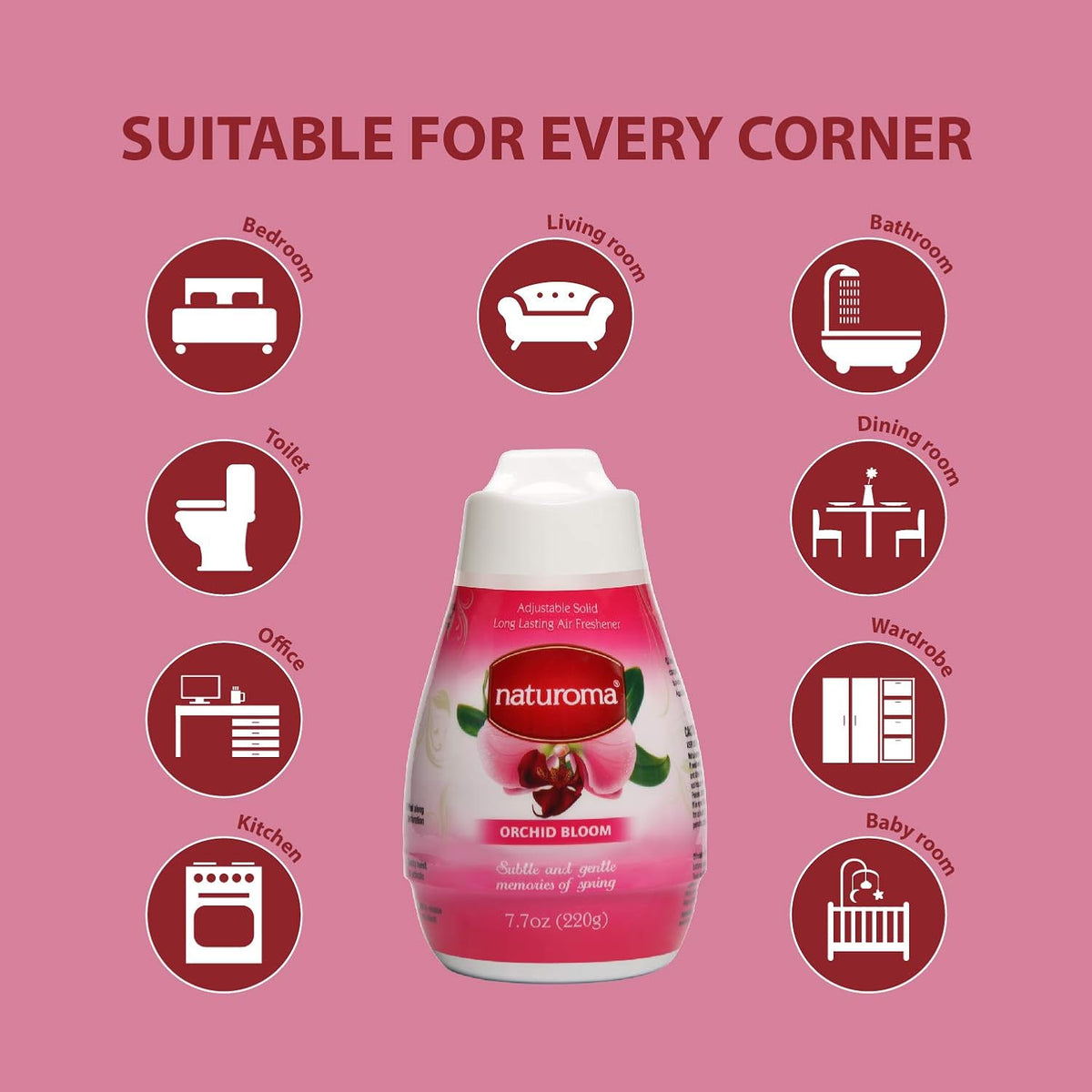 Naturoma Air Freshner Solid Gel Orchid Bloom 220g