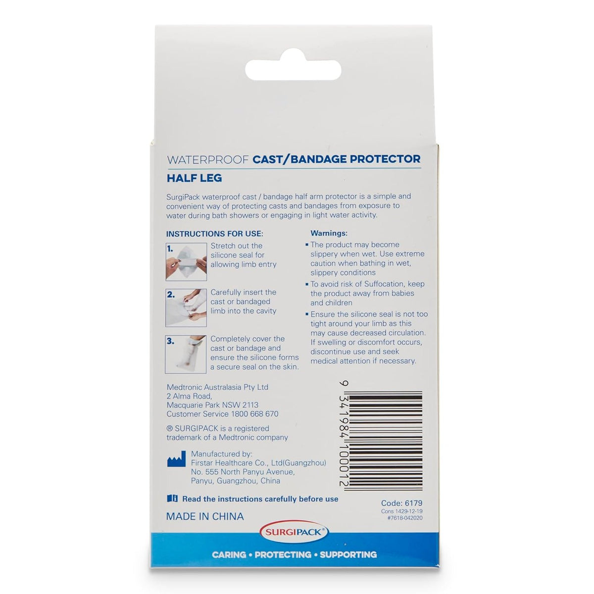 Surgipack Cast Protector Half Leg 1 Each