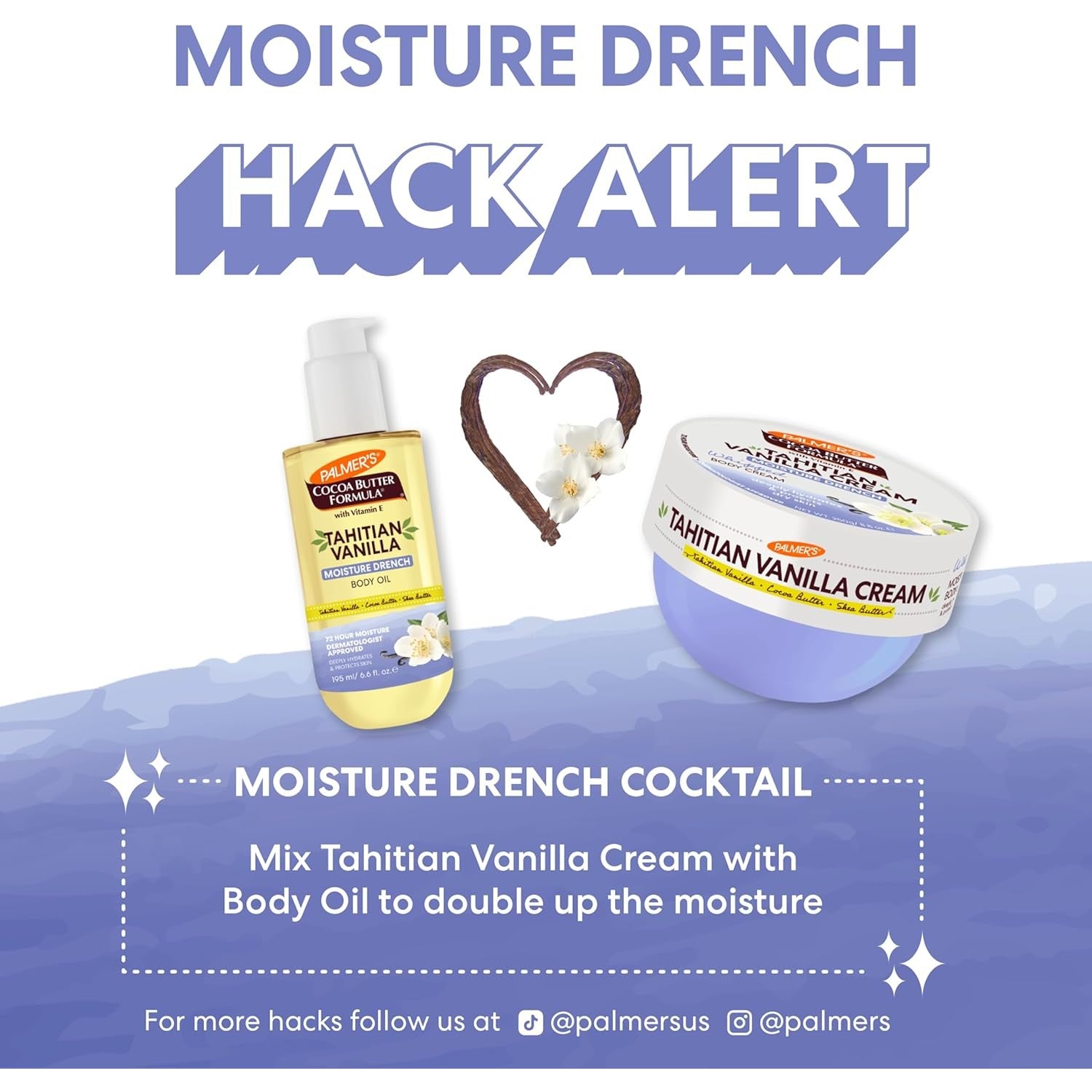 Palmers Tahitian Vanilla Whipped Body Cream 250g