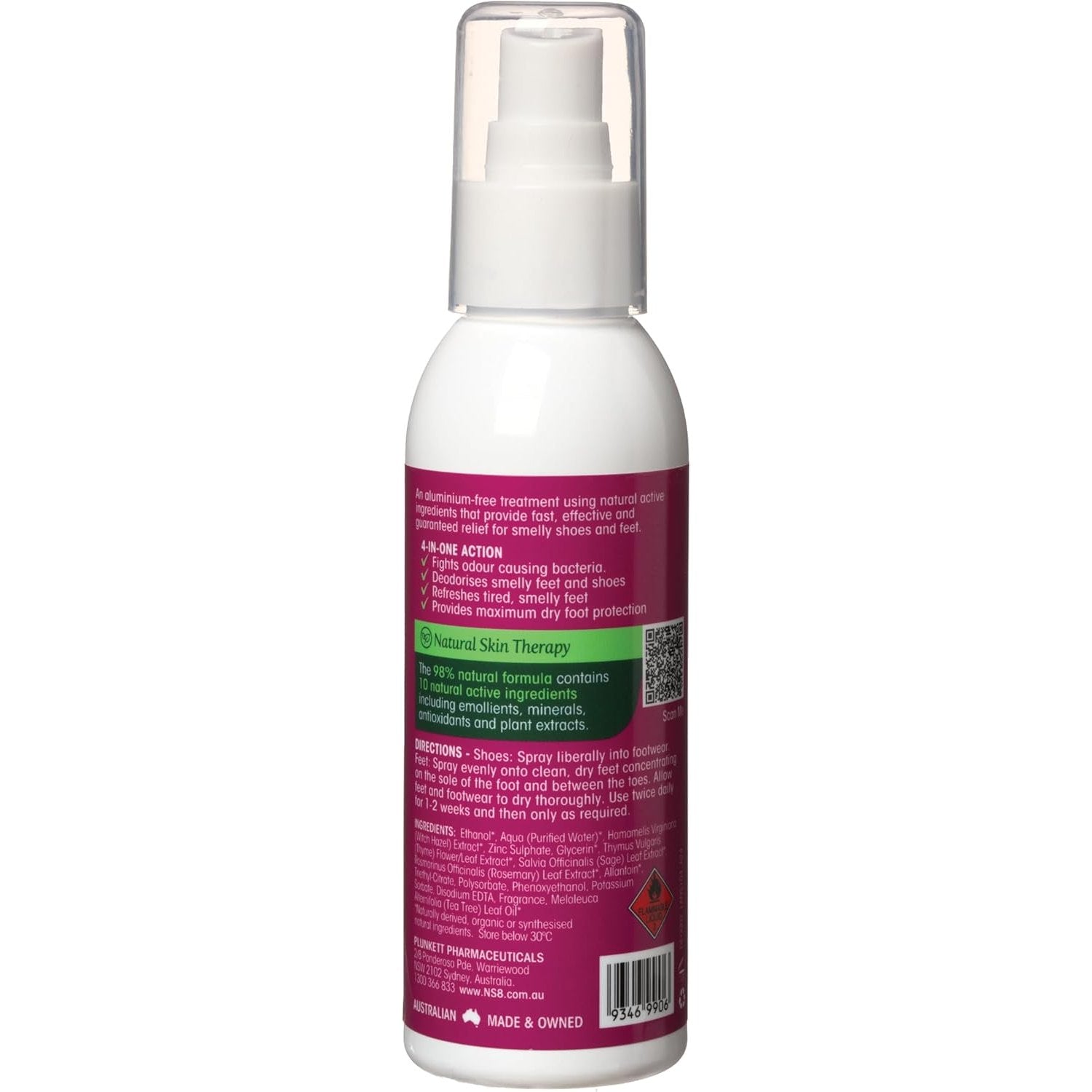 Nutri-synergy Ns Therapy 8 Deo Foot & Shoe Spray 100ml