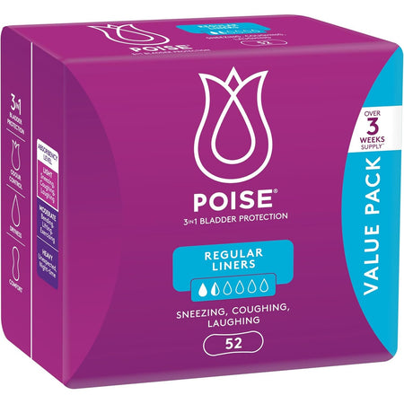Poise Regular Liner 52pk