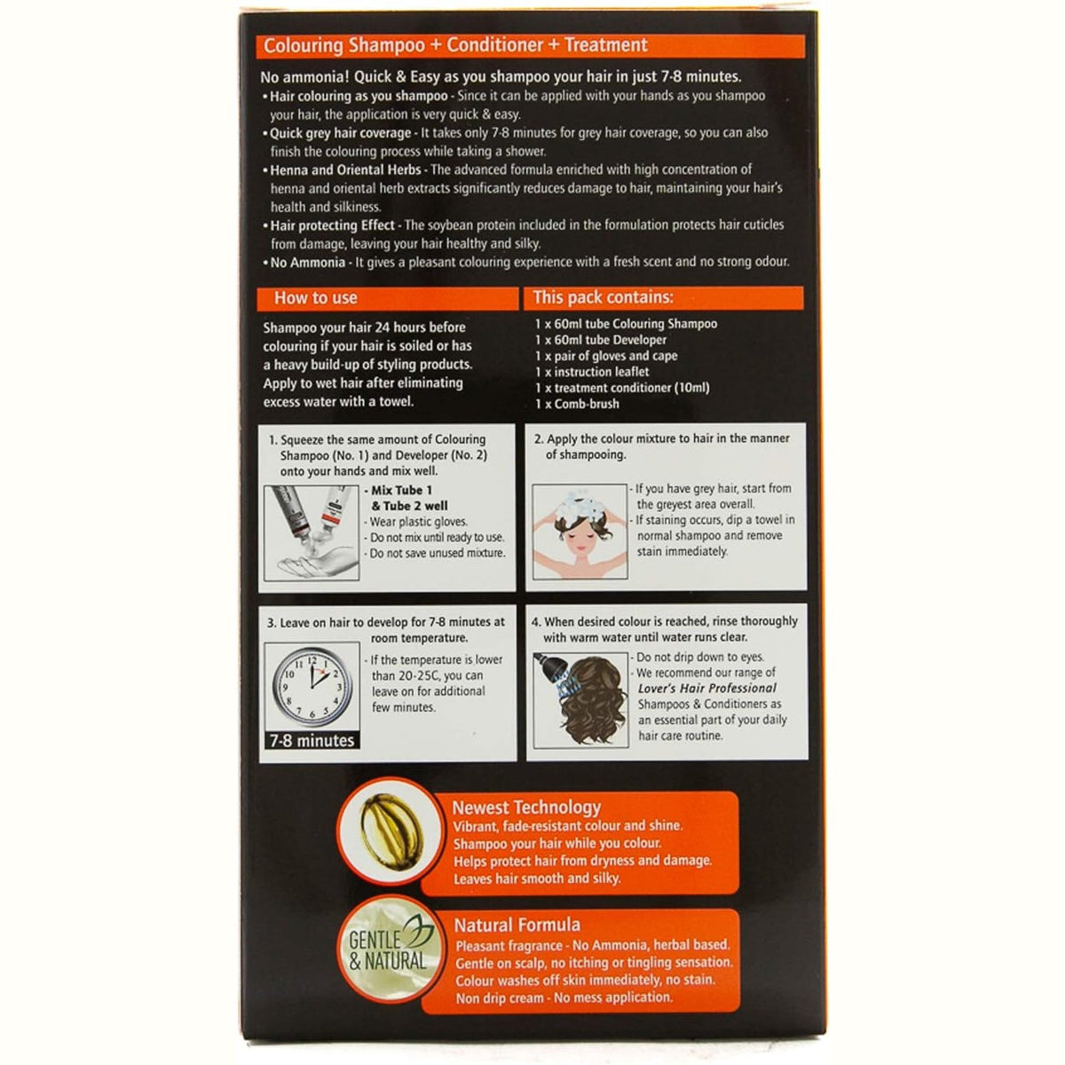 Lovercare Hair Salon Color Shampoo 3 Dark Brown 1 Pack